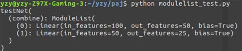 <b>ModuleList</b> 는 일반 Python 목록처럼 인덱싱될 수 있지만 포함된 모듈은 올바르게 등록되어 모든 Module 방법으로 표시됩니다. . Nnmodulelist