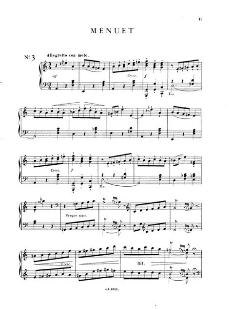 No 3 Menuet