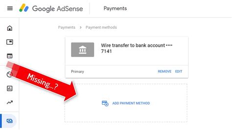 No Option to Add Payment Method in Google AdSense / Missing Add Payment