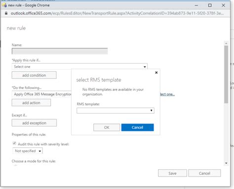 No RMS templates are available in your organization How to fix!