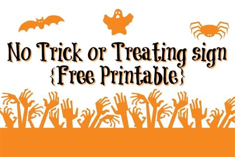 No Trick or Treating sign {Free Printable for Halloween}.... The Diary of a Frugal Family