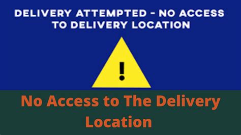 No access to delivery location lie. Jun 27, 2021 · ATTEMPTED NO ACCESS TO DLVRY LOCATION. 06-27-202101:50 PM - edited ‎06-27-202101:53 PM. If your buyer has not opened a case against you for non receipt, I wouldn't worry about it yet. No delivery access can mean anything from a car accident blocking traffic, to a crew is doing tree trimming work and has the street blocked off. 