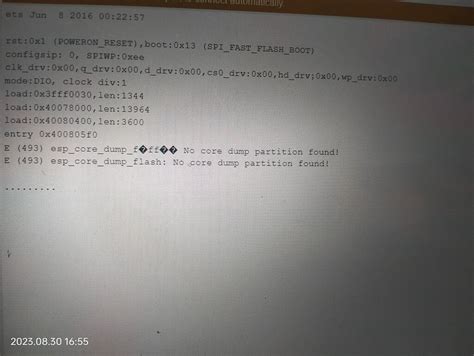 No core dump partition found - PlatformIO Community