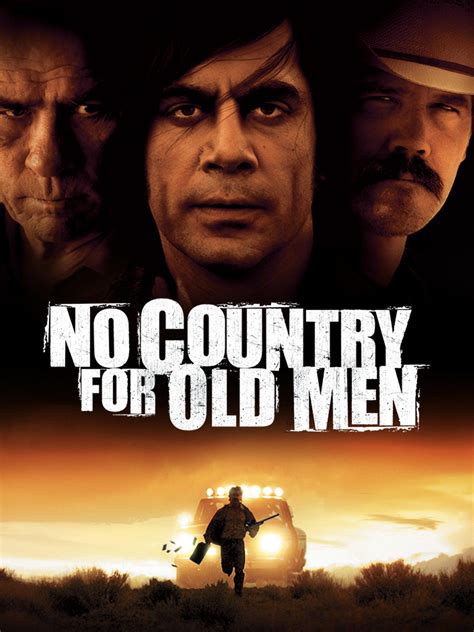 No country for no man. Gallery of 43 movie poster and cover images for No Country for Old Men (2007). Synopsis: Llewelyn Moss stumbles upon dead bodies, $2 million and a hoard of heroin in a Texas desert, but methodical killer Anton Chigurh comes looking for it, with local sheriff Ed Tom Bell hot on his trail. The roles of prey and predator blur as the violent pursuit of … 