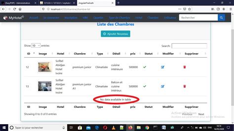 No data available in table — DataTables forums