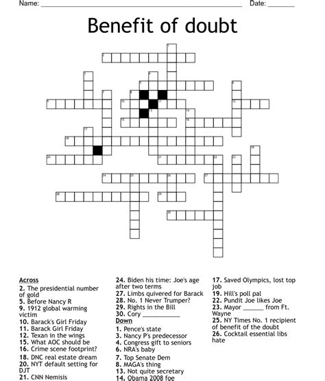 No doubt crossword. Answers for no doubt (1,4,3) crossword clue, 8 letters. Search for crossword clues found in the Daily Celebrity, NY Times, Daily Mirror, Telegraph and major publications. Find clues for no doubt (1,4,3) or most any crossword answer or clues for crossword answers. 
