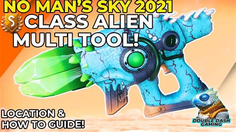 The S-Class Multi-tool will be in a Minor Settlement. Look for a Base with a Beacon marking the location titled: "S-Class (Minor Settlement 2x)". Auto-Save when you land there and then reload your Auto-Save. The S-Class (rifle-styled) Multi-tool will spawn. It will be Grey and White in color.. 