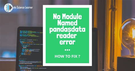 Feb 15, 2021 · A user reports an error when trying to import pandas_datareader in Python 3.8.7 on Windows 10. Other users suggest different solutions, such as using Anaconda Prompt or installing pandas explicitly.