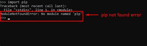 No module named pip pycharm.  In this article, we will take a look at how the imp...