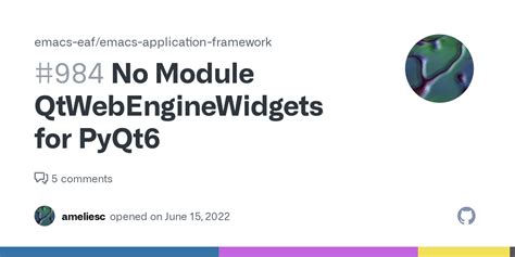 No module named pyqt6 qtwebenginewidgets. . QtWebEngineWidgets' I think there is a Jun...