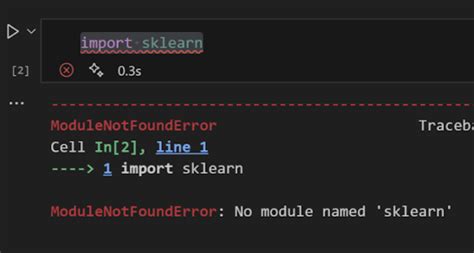No module named sklearn install. cluster import KMedoids [out]: ModuleNo...