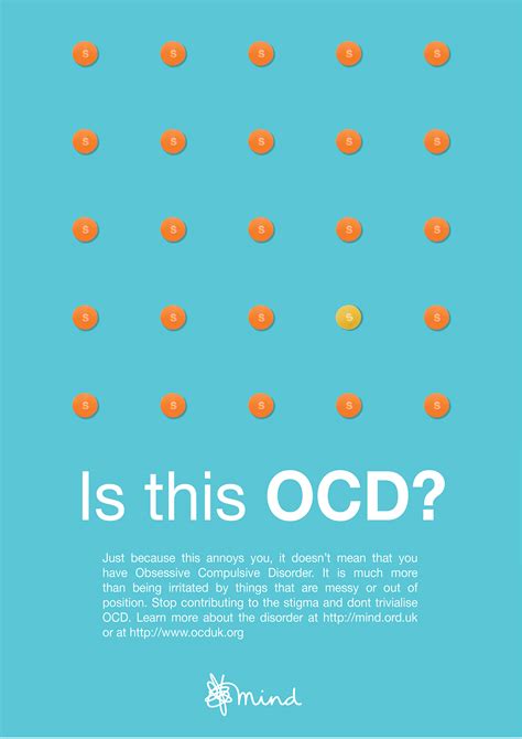 No ocd. It is an anxiety disorder that traps people in repetitive thoughts and behavioral rituals that can be completely disabling. About 2 percent of the population suffers from OCD, according to the ... 