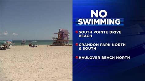 No swim advisory issued for 3 Miami-Dade beaches after fecal bacteria found in water samples