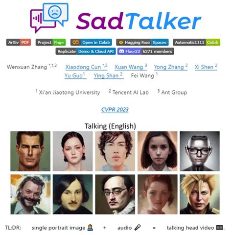No talking visual.  Help SadTalker AI caters to a broad audience interested in anim...
