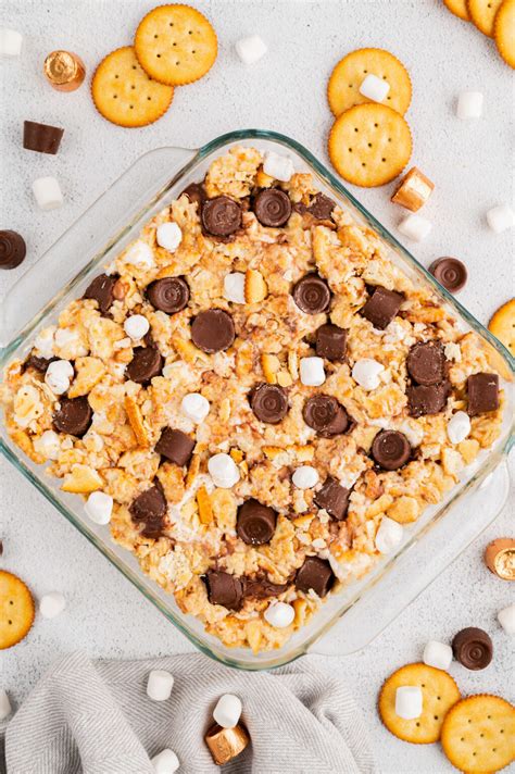 No-Bake Rolo Ritz Marshmallow Treats The Novice Chef