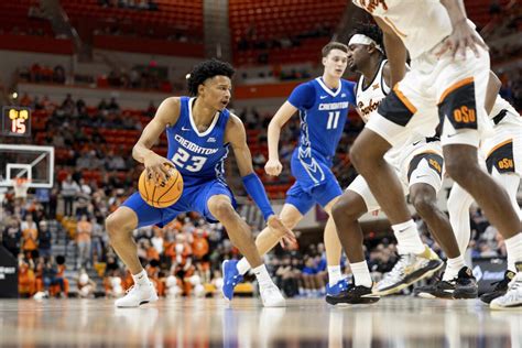 No. 15 Creighton rebounds from 1st loss by beating Oklahoma St 79-65 behind Scheierman, Alexander