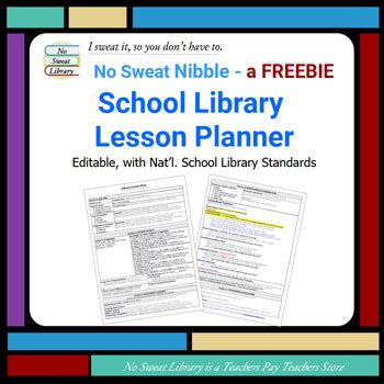 NoSweat Library Lesson Planner for English Language Learners Lesson