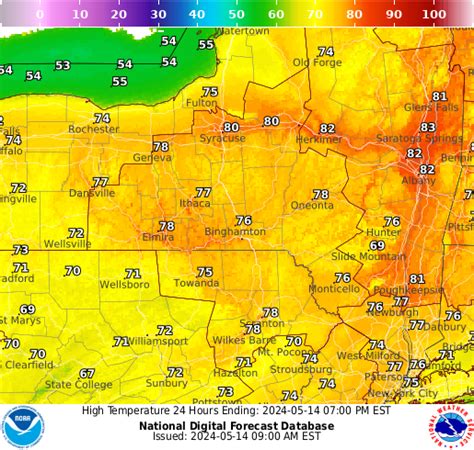 Point Forecast: Binghamton NY. 42.1°N 75.92°W (Elev. 899 ft