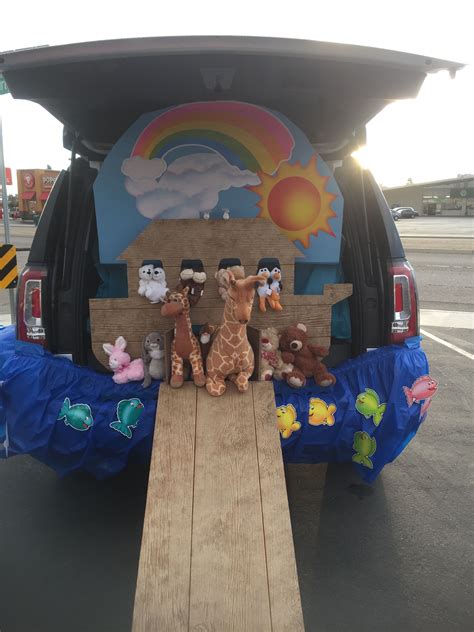 This DIY Noah's Ark trunk-or-treat theme is unique, inspiring and sure to be a hit with kids and adults alike. Easy to make, you can assemble it quickly and maximize your fun time! This trunk-or-treat idea is perfect for church and Sunday School Halloween parties and …. 