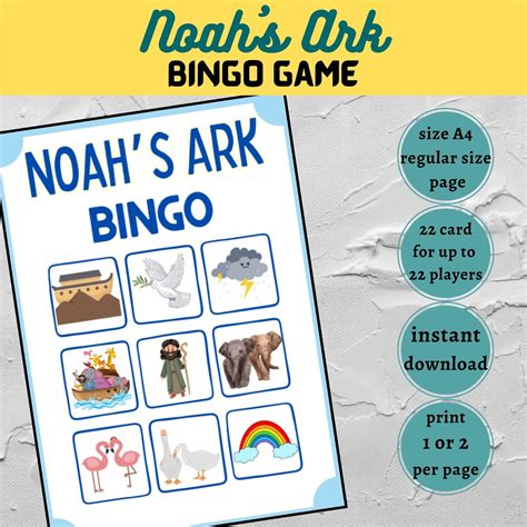 Noahs Ark Bingo Printable