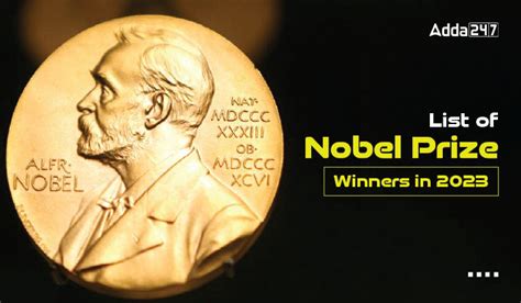 Nobel prize 2023 winners list pdf