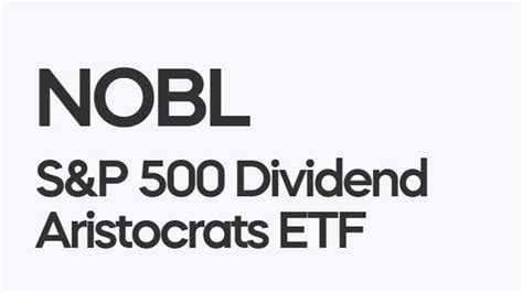 The ProShares S&P 500 Dividend Aristocrats ETF (NOBL) was launched on 10/09/2013, and is a smart beta exchange traded fund designed to offer broad exposure to the Style Box - Large Cap Value .... 