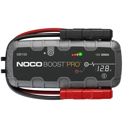 NOCO Company UltraSafe Lithium Jump Starter - 4000 Amp (GB150) The GB150 is a portable lithium-ion battery jump starter pack that delivers 4,000-amps (22,500 J3S) for jump starting a dead battery in seconds. It features a patented safety technology that provides spark-proof connections and reverse polarity protection making safe and easy for .... 
