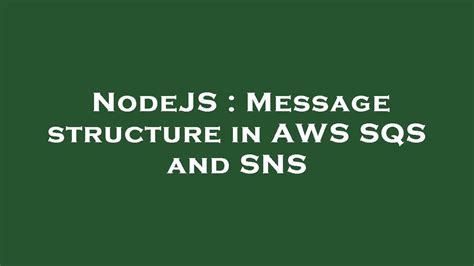 Nodejs sqs example.  It enables developers to run JavaScript outside the...