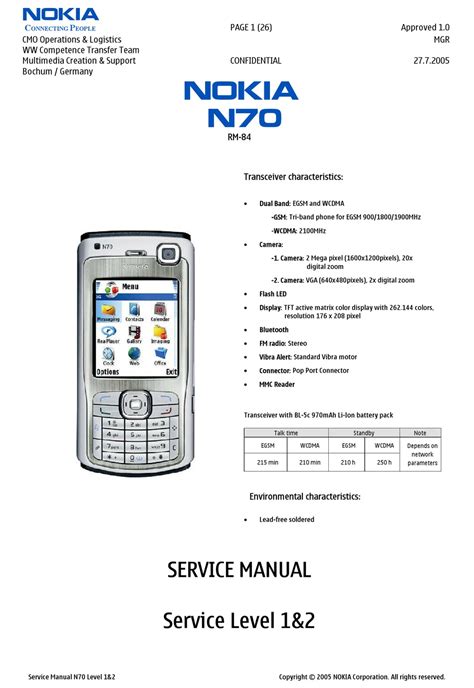 Nokia n70 rm 84 99 manuale di servizio. - Manuale avanzato di microsoft access vba.
