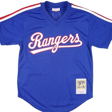 Get the best deals on Texas Rangers MLB Fan Jerseys when you shop the largest online selection at eBay.com. Free shipping on many items | Browse your favorite brands | affordable prices. ... Nolan Ryan 1993 Texas Rangers Cooperstown Men's Home White Jersey w/ Patch. $139.99. Free shipping.. 