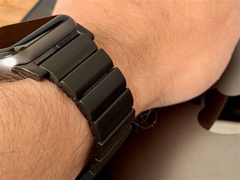 Nomad watch band. Unlike many other bands, the Nomad Sport Strap’s connector is part of the band. That means you can wear it with any color Apple Watch casing. (Unfortunately, this band only comes in the 42mm size.) 