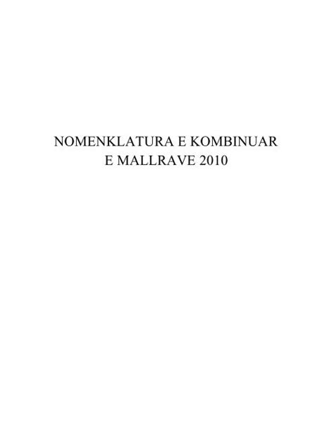 Nomenklatura e Kombinuar e Mallrave