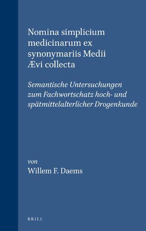 Nomina simplicium medicinarum ex synonymariis medii aevi collecta. - York chiller yaep compressor repair manual.