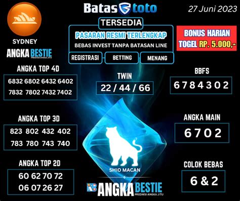 Nomor jitu togel hari ini senin. 2d 3d no helm.