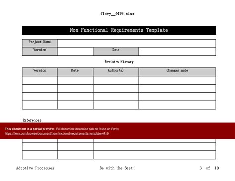 Non Functional Requirements Template Excel Kayra Excel