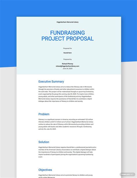Non Profit Project Proposal Template [Free PDF] Word Apple Pages Google Docs