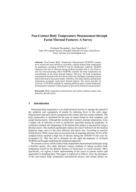 Non contact body temperature sensor.  To record and summarize the discussion in t...