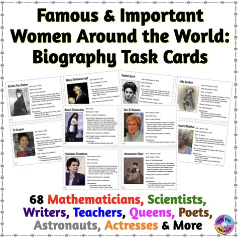 Non example of biography cards