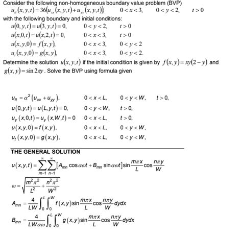 Non homogeneous boundary value problems.  n Let m be an op en subset of R , with boundary am.  I...