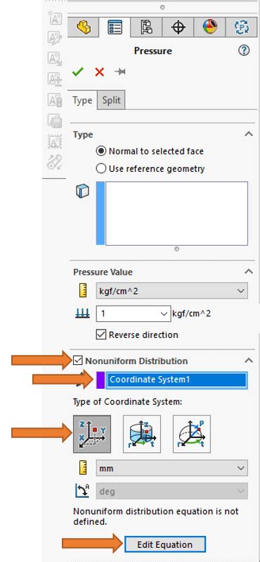 Non uniform distribution solidworks.  Click inside the Select Coordinate System box and s...
