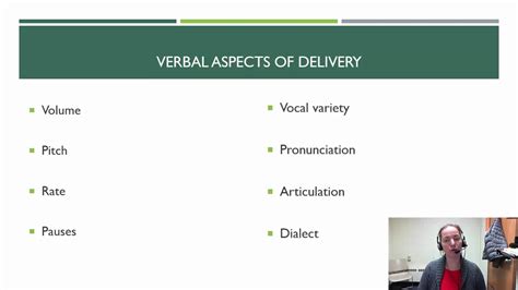 Nonverbal Delivery. Many speakers are more nervous about physical delivery than vocal delivery. Putting our bodies on the line in front of an audience often makes us feel more vulnerable than putting our voice out there. Yet most audiences are not as fixated on our physical delivery as we think they are. Knowing this can help relieve some .... 