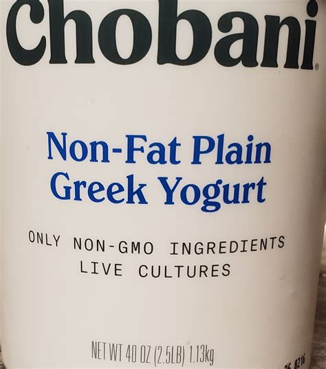 Non-Fat Plain Greek Yogurt - Chobani - 1.13 kg