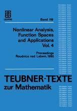 Nonlinear Analysis Function Spaces and Applications Vol 4 SpringerLink