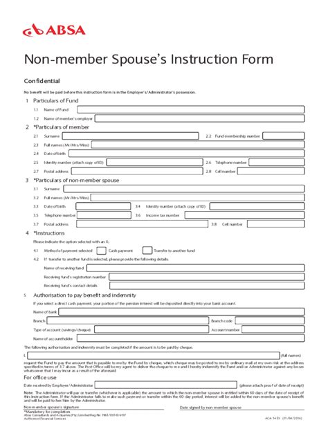 Nonmember Spouse Account Holder Recipient Designation …