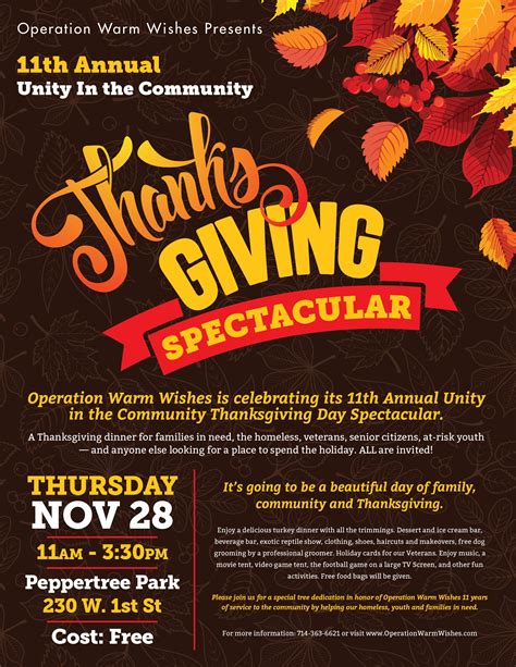 Nonprofit Operation Warm Wishes to host annual Thanksgiving community event