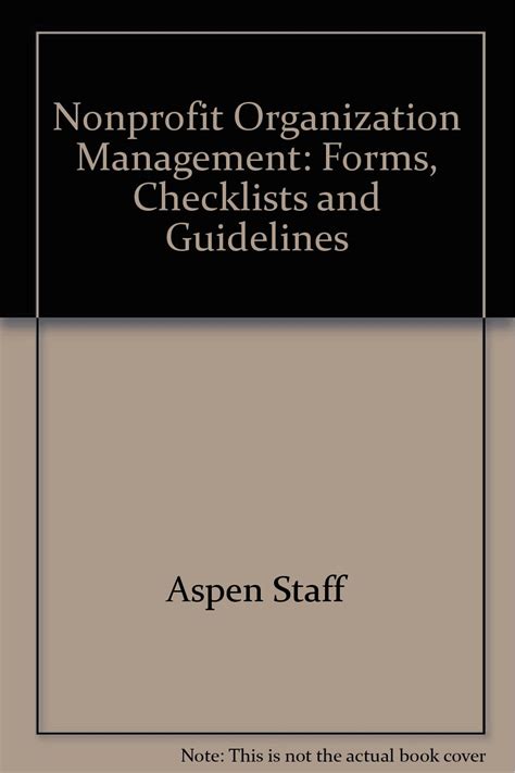 Nonprofit organization management forms checklists guidelines. - The st martin guide to teaching writing 7th edition.