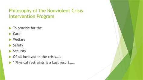 Nonviolent Crisis Intervention Training Program Post Test