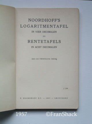Noordhoff's wiskundige tafels in 5 decimalen. - Il manuale dell'architetto di architettura professionale per studenti edizione.