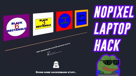 Nopixel laptop hack explained.  Play Laundromat, LockPick, RepairKit, RoofRunn...