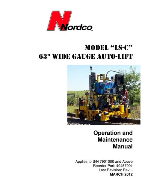 Nordco Manuals